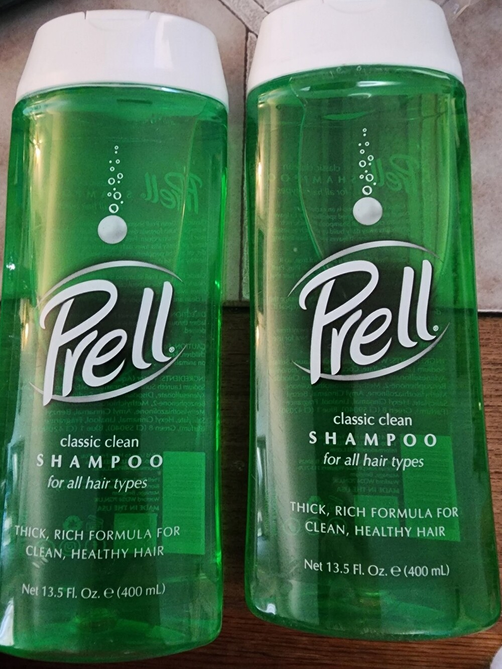 Prell Classic Clean Shampoo - Full Size Bottles X 2